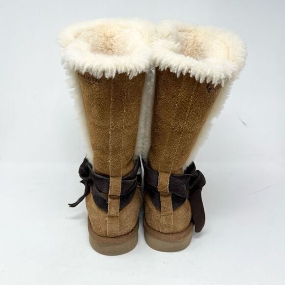 UGG Koolaburra Rozalia Tall Winter Boots Womens 8 Belted Suede Plush Foot Gear - Picture 4 of 10